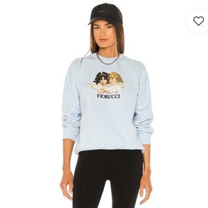 Baby Blue Fiorucci Cherub Crewneck Sweatshirt